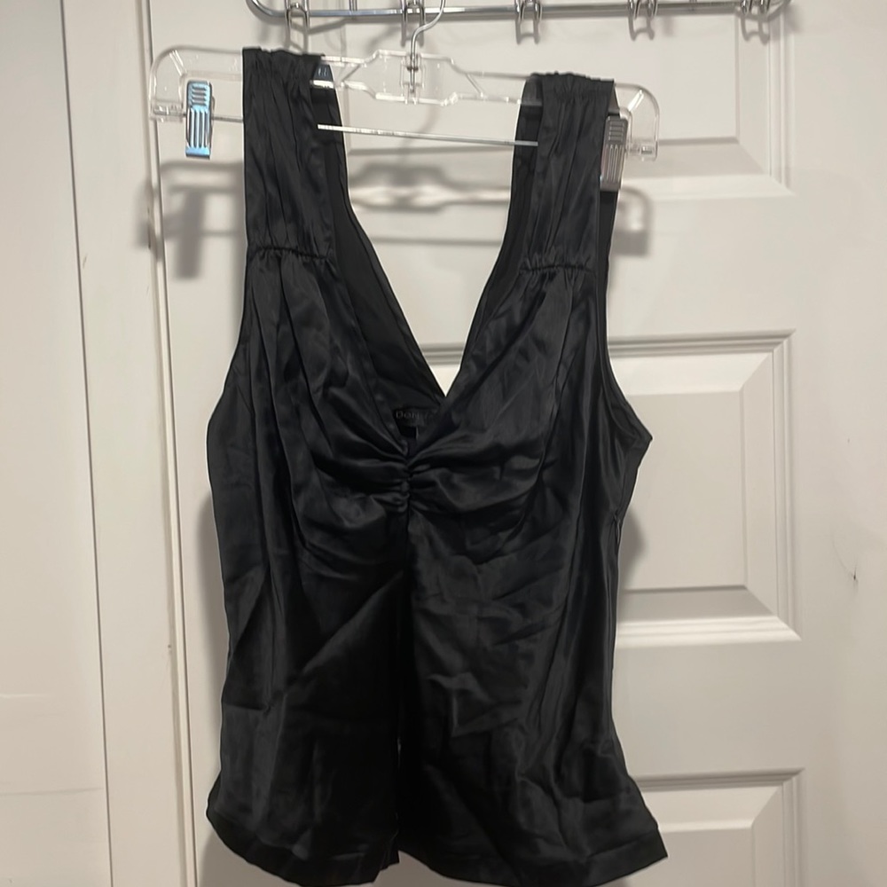 Donna Karan size large black camisole with side zipper